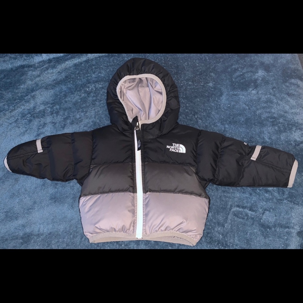 North face reversible baby puffer jacket